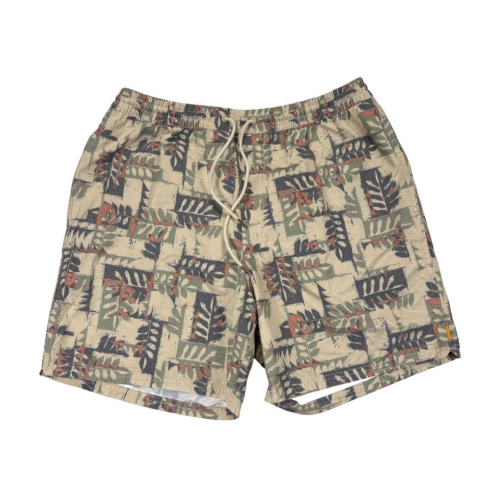 Quiksilver Waterman Swim Trunks Shorts Men’s XL Tropical 6.5” Inseam Lined